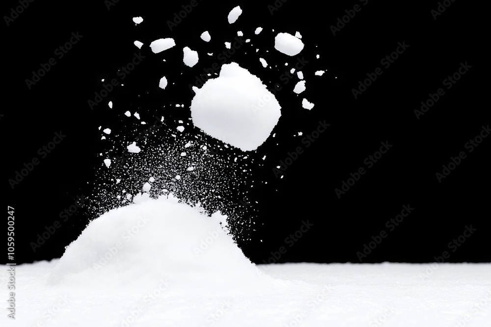 Aufkleber this snow texture is a blurred version of the real thing falling on a black background. different sh