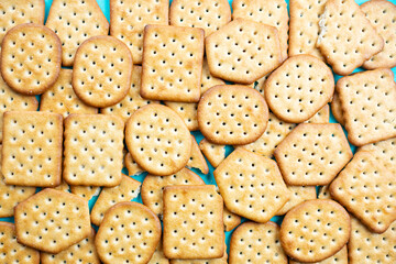 saltine crackers as  background