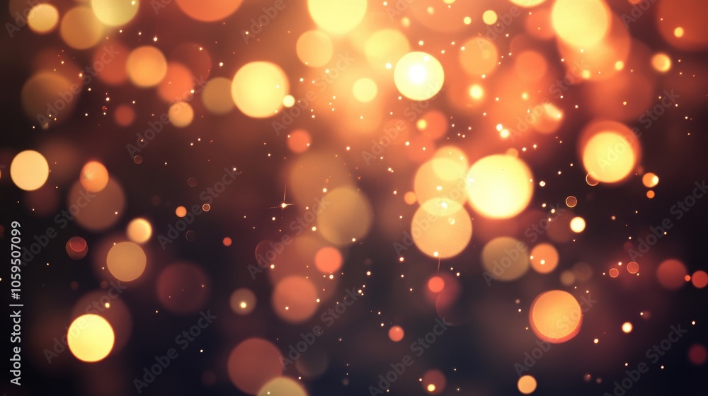 Poster abstract holiday background featuring bokeh lights in a festive design