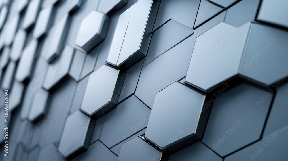 Poster contemporary aluminum composite material architecture featuring a gray hexagonal textured surface on