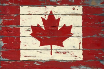 Dramatic Canadian flag, symbolizing strength and resilience, suitable for powerful patriotic themes and Canadian unity visuals