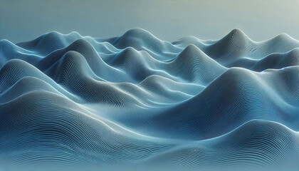 Obraz premium 3D Waveform Pattern