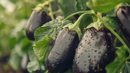 Vibrant Fresh Eggplants for Culinary Delights and Healthy Dishes
