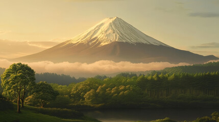 Obraz premium Majestic Beauty: Mount Fuji, the Iconic Mountain of Japan