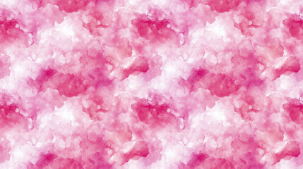 Fototapeta premium Artistic seamless pattern of taffy inspired designs with pink crumbled textures and watercolor effects for creative backgrounds and fabric designs