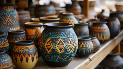 Obraz premium Native American pottery, Santa Fe, New Mexico 