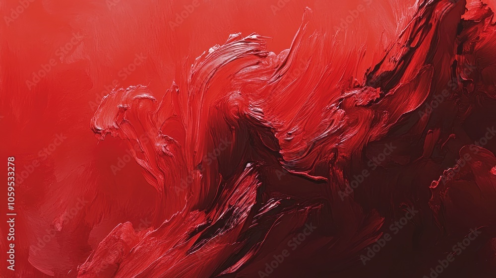 Poster Exploring the depths of passion a fiery abstract representation in red tones