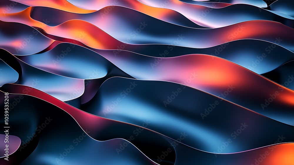 Poster a 3d abstract background with layers of overlapping, translucent panels