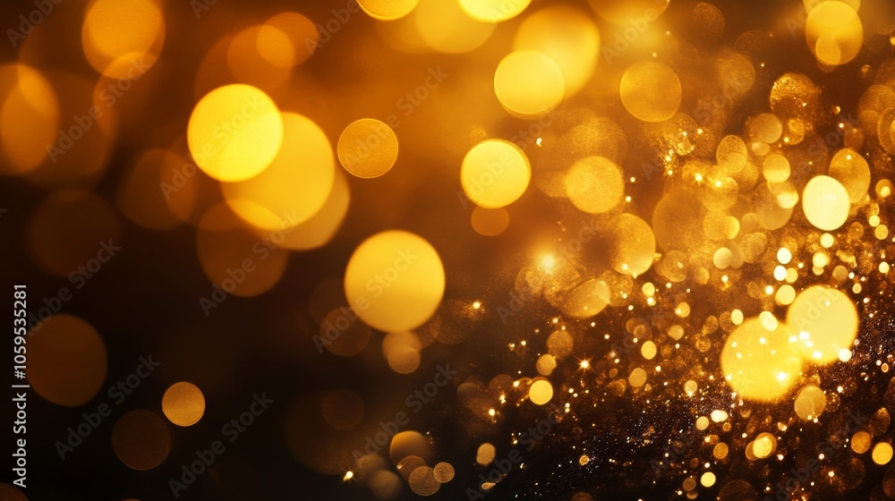 Poster golden bokeh a captivating exploration of sparkling light and texture for creative projects