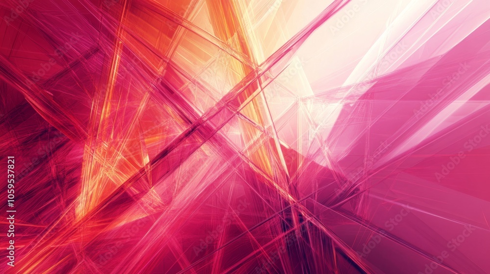 Poster vibrant interplay of colors and light an abstract exploration of dynamic forms and patterns in a mod