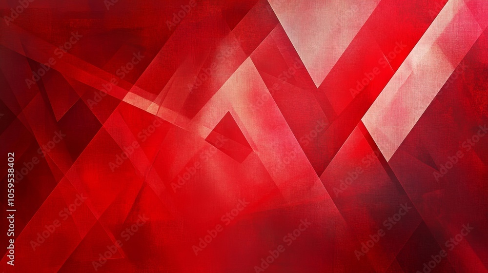 Poster dynamic red abstract composition exploring depth and texture in contemporary art