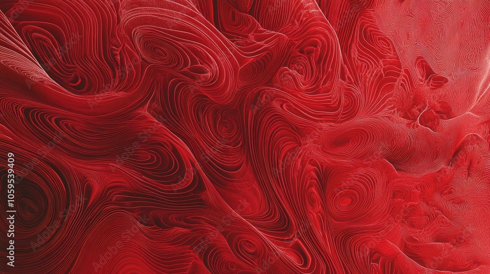 Poster dynamic red swirls a visual exploration of abstract texture and flow
