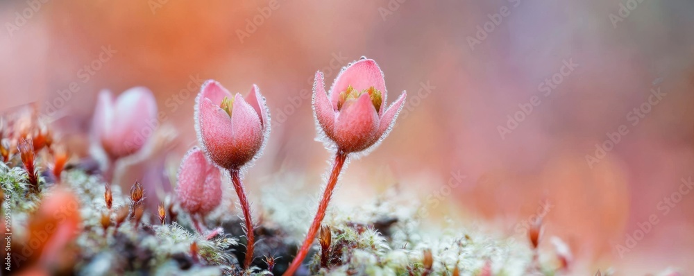 Poster close-up of moss in forest environment for nature and ecology concepts generative ai