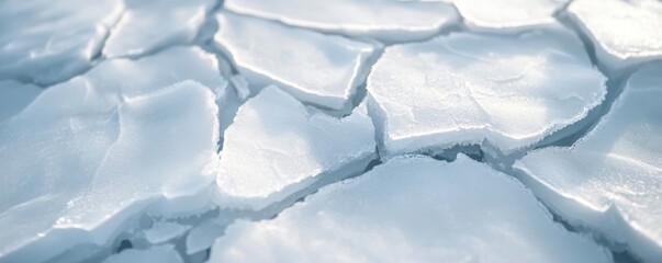 Obraz premium Close-up of Cracked Ice Texture, Perfect for Winter or Frozen Backgrounds Generative AI