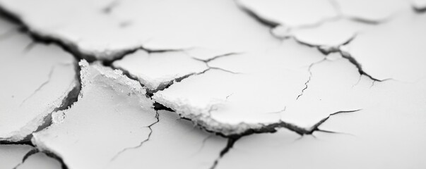 Close-up of Cracked Ice Texture, Perfect for Winter or Frozen Backgrounds Generative AI