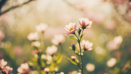 Obraz premium Spring Time Flower Blossom, Soft Light Florals, Warm Weather Growth