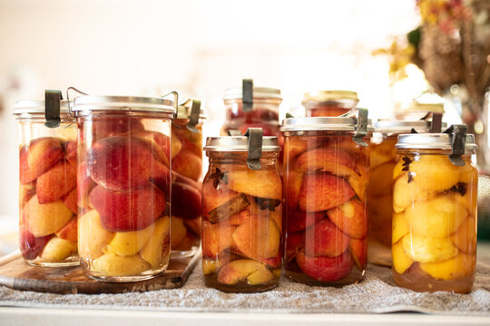 Bottled peaches