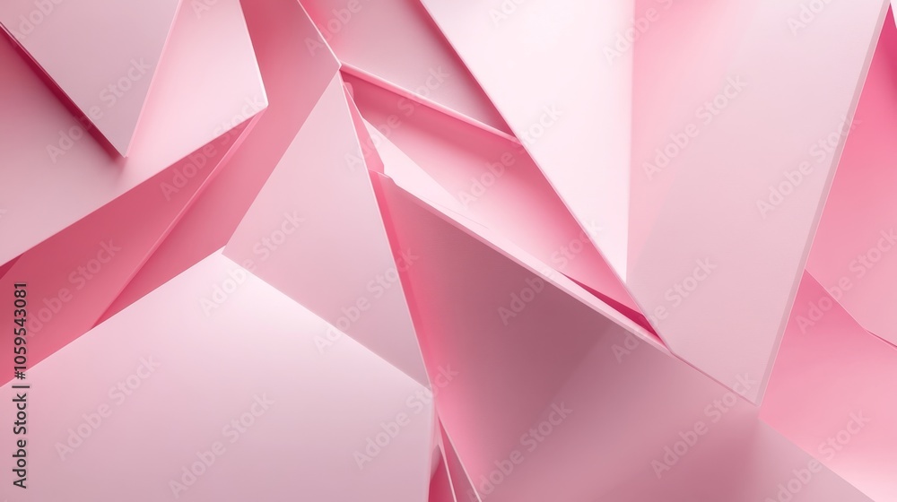Poster abstract pink geometric patterns a modern exploration of shape and color in design