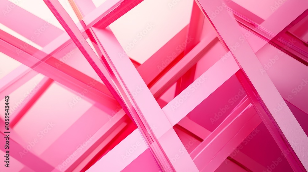 Poster abstract pink lines intersecting in dynamic patterns for modern design aesthetic