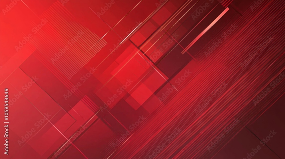 Poster dynamic abstract background in red a vibrant display of lines and geometric shapes