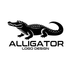 Naklejka premium Alligator Vector Logo Design