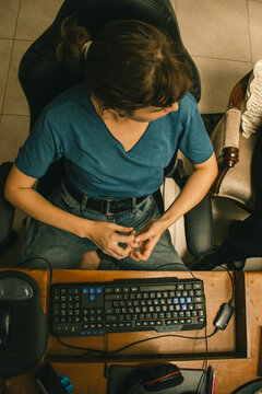 Young Woman Working from Home 