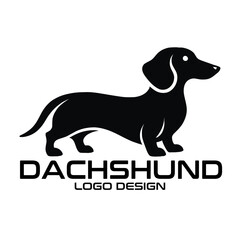 Dachshund Dog Vector Logo Design