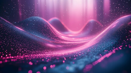 Fototapeta premium Abstract 3D Background with Pink and Blue Glow