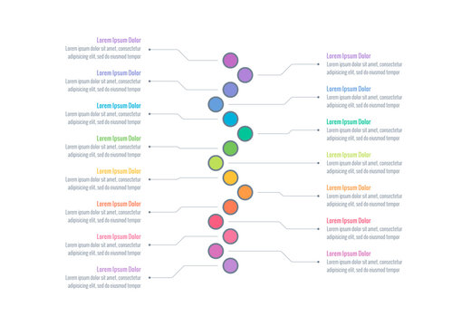 infographic template for annual report, magazine. infographic template for business, education, industry, science world. fifteen steps information template. colorful dots infographic template