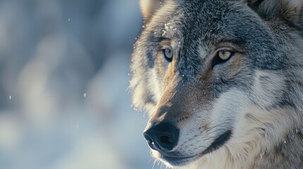 Obraz premium Close-up of a Gray Wolf