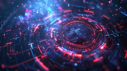 Fototapeta premium A government agency that uses 5G network slicing to create a dedicated network for secure communication and data transmission ensuring sensitive information is protected from cyber