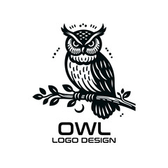 Fototapeta premium Owl Vector Logo Design