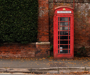 Obraz premium red telephone box