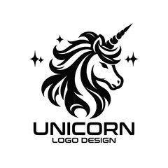 Fototapeta premium Unicorn Vector Logo Design