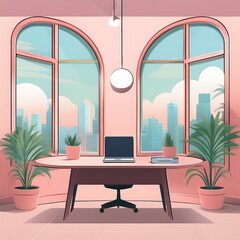 Pastel Office Space