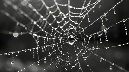 Fototapeta premium black and white spider web