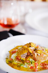 Salad with quail