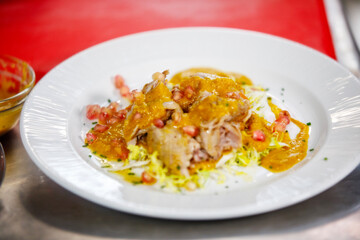 Salad with quail