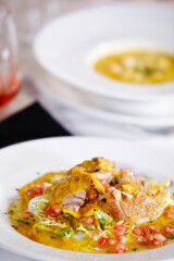 Salad with quail