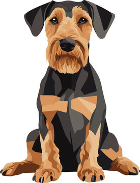 recommend clip art: simple vector airedale terrier clipart