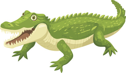 Obraz premium simple vector American crocodile clipart