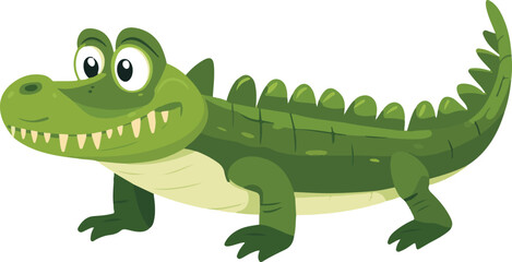 Obraz premium simple vector American crocodile clipart