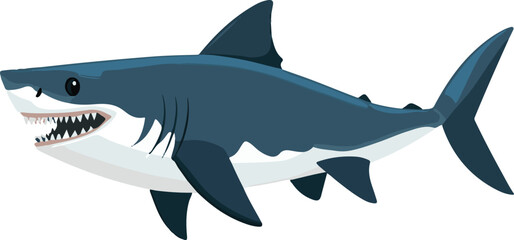 Fototapeta premium simple vector Megalodon clipart
