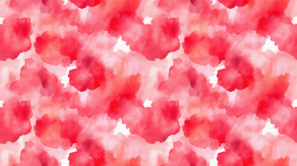 Fototapeta premium Seamless watercolor pattern featuring vibrant red hues ideal for textile design and home decor