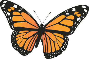 Fototapeta premium simple vector monarch butterfly clipart