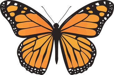 Fototapeta premium simple vector monarch butterfly clipart