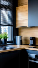 A detailed view of a modern stove in a kitchen setting showcases a light blue tile backsplash and stainless steel appliances, emphasizing contemporary design and craftsmanship