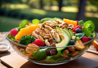 salad with vegetables and fruits