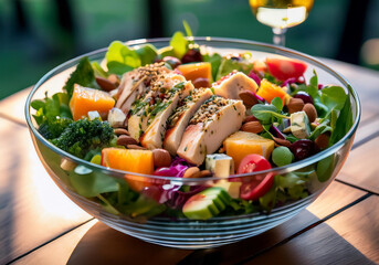 grilled chicken with vegetables