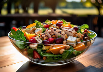 salad with vegetables and fruits